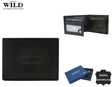 Portfel skórzany męski N0035-CCD Black