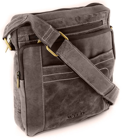 Leather bag 250839-MH BROWN