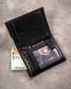 Gift set: leather wallet and keyring PETERSON PTN SET-M-N4-GVT