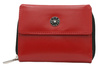 A horizontal women's wallet crafted from genuine leather PTN D17-NGV Red