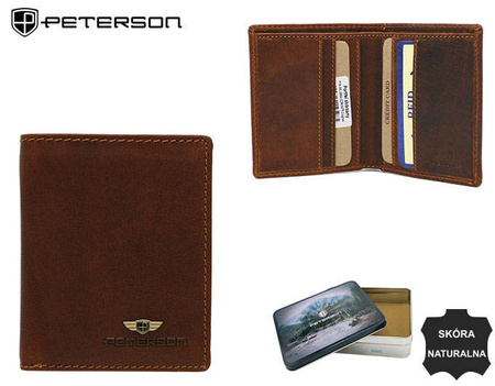 PTN leather wallet WL-0904-COM Cognac