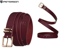 Pasek damski wąski PTN STU-18G1 Burgund