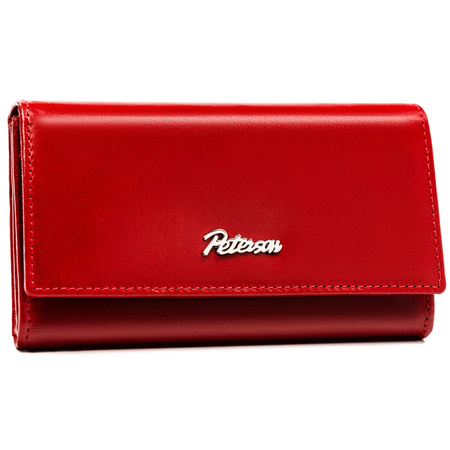 Gift Set: Leather Wallet and Keyring Peterson PTN SET-D-68-KCS RED