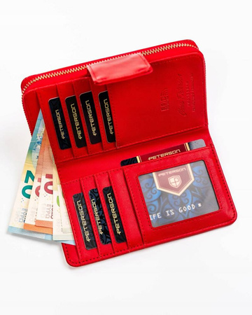 Damski zestaw prezentowy: portfel, długopis, brelok PTN ZDE-09 Red