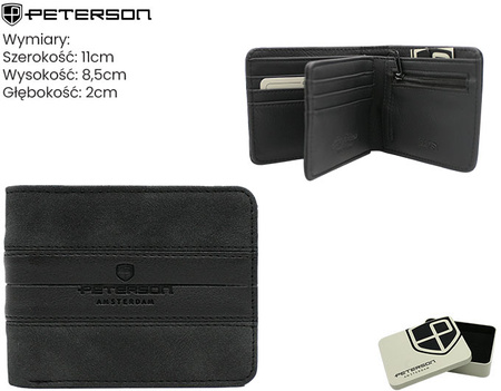 Portfel męski ze skóry PU PTN EH-08Z Black