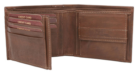 PTN N008-PCA D.BROWN leather wallet