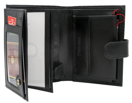 Leather wallet PTN 348Z-CA-6648 BLACK