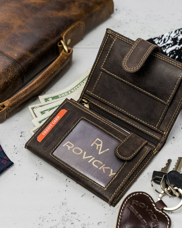 Portfel męski ze skóry naturalnej N4L-P-CHM Brown