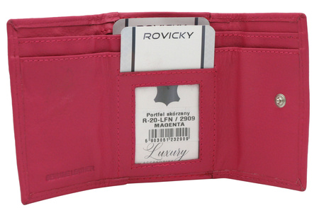 Portfel damski skórzany R-20-LFN Magenta