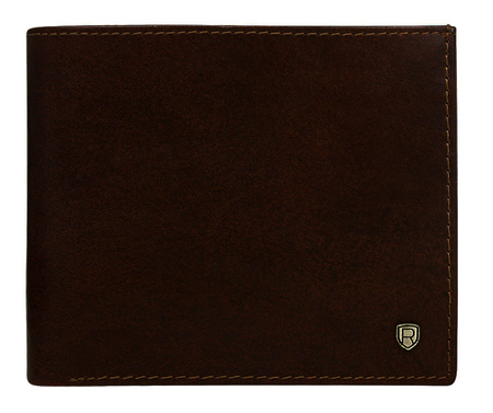 Portfel męski skórzany N01-RVT D.Brown