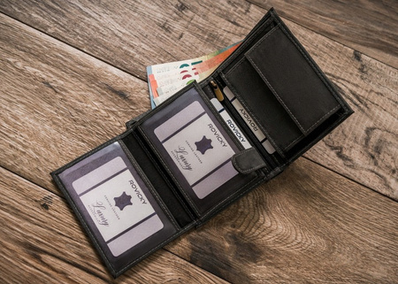 RFID Men's leather wallet adorned with a dog engraving Always Wild N4-CHM-DOG