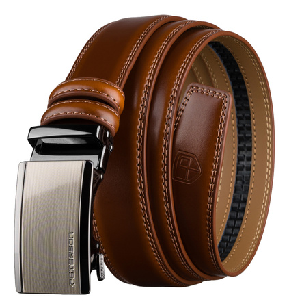 Pasek męski skórzany PTN A020-AS Brown