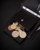 Men's Gift Set: Wallet and Belt Made of Eco-Leather Rovicky R-N004-120-PU03 BLACK