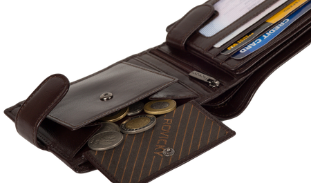 Leather men wallet RFID ROVIKY ROVICKY PC-103L-BAR