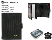 Portfel skórzany PTN 348Z-CA-6648 BLACK