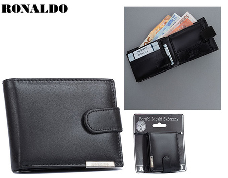 Portfel męski skórzany RM-05L-BCF-BP Black