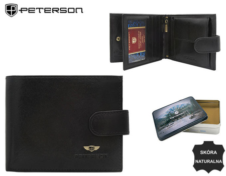 Peterson leather wallet PTN N01- VT BLACK