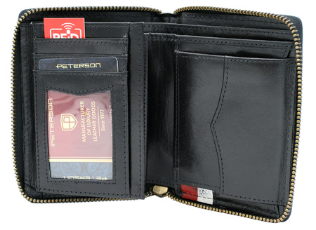 Peterson leather wallet PTN 340P-02 BLACK