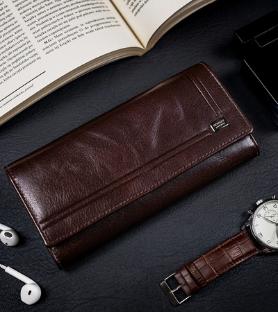 Portfel damski skórzany CPR-8787-BAR Brown