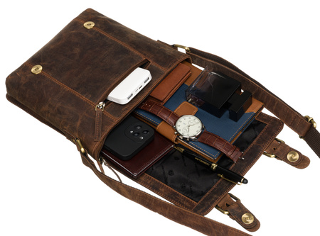 Torba skórzana PTN 996-M-NSH Tan