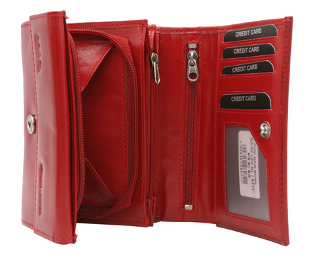 Portfel damski skórzany RD-02-LGV-NL Red