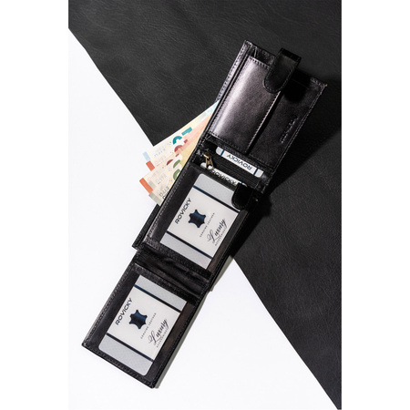 Portfel męski skórzany na blistrze 304L-GA-BL