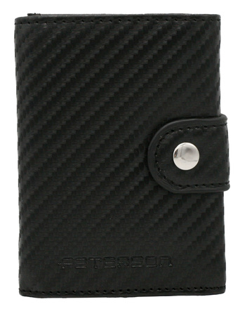 Men's natural leather wallet PTN W882-CF Black