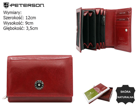 Portfel damski skórzany PTN 74892-TVT Red