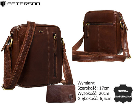 Torba skórzana + Etui PTN 705-TUM Brown