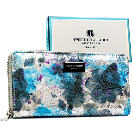 Portfel skóra + PU PTN PX25-1-NPK Blue