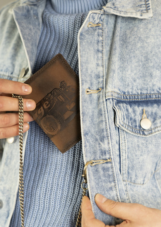 Men's nubuck leather wallet