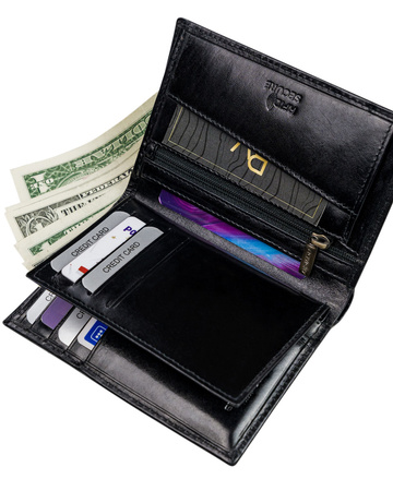 Portfel męski skórzany N74-RVT Black