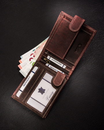 Portfel męski skórzany na blistrze N992L-CHM-BL Brown