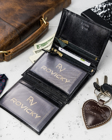 Portfel męski skórzany N575-RVT Black