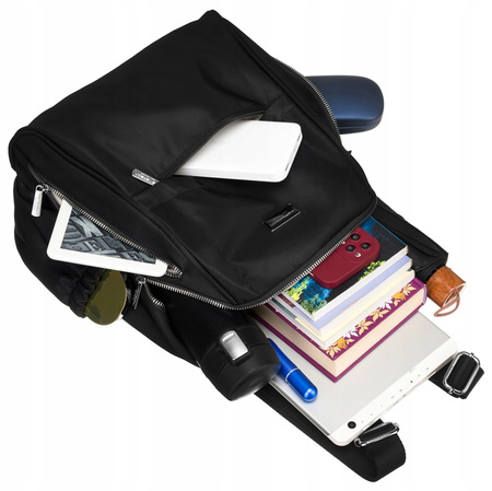 Miejski plecak damski z tkaniny nylonowej PTN CPY-04 Black