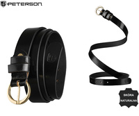 Pasek damski skórzany PTN LTP-11 Black-Gold