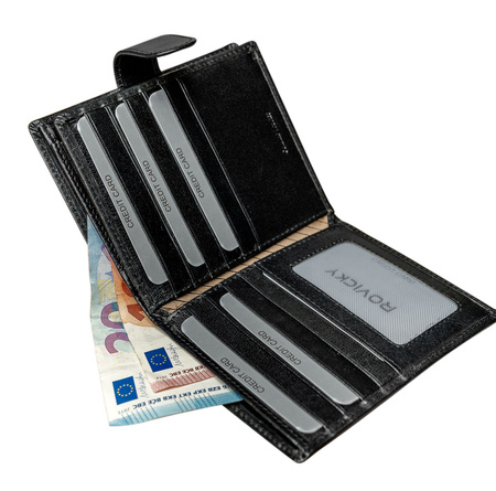 Portfel skórzany RFID ROVICKY PC-106L-BAR
