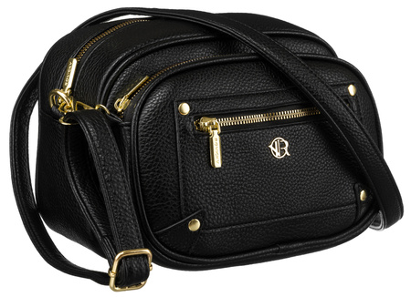 Set: handbag + pouch made from eco-leather PU R-KP-16-A19 Black