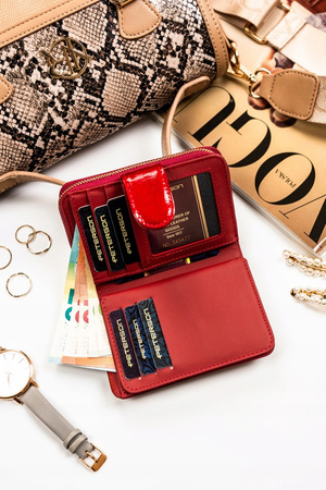 Women's wallet in a vertical orientation PTN PH31-1-SH Red