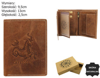 RFID leather wallet Always Wild with a Capricorn zodiac sign N4-CHM-CAPR