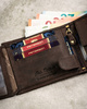 Leather wallet & key ring gift set PETERSON PTN SET-M-N994-CHM