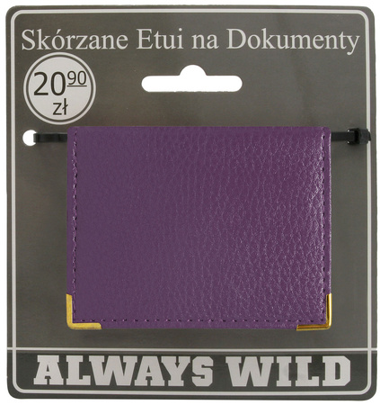 Skórzane etui na dokumetny 302-BL Lavenda