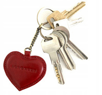 Peterson natural leather key ring