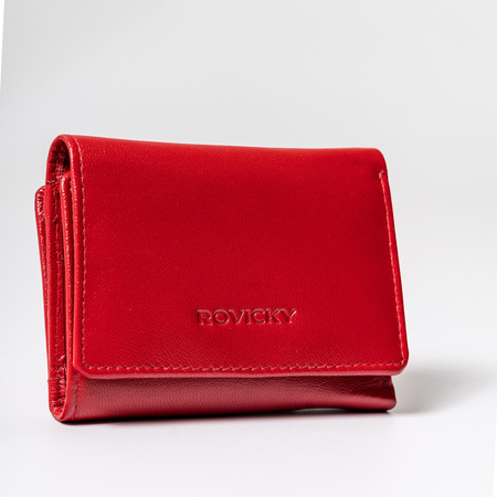 Women's leather wallet R-RD-33-GCL Red