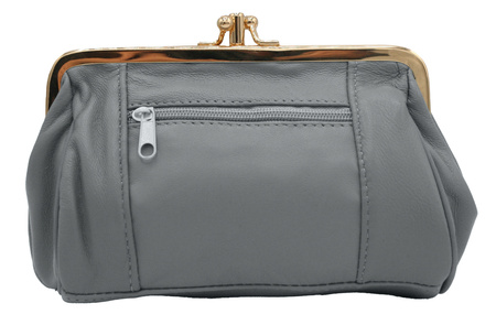 Portmonetka skórzana K09 L.Blue