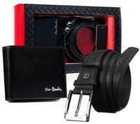PIERRE CARDIN ZM-PC7 leather wallet and belt set