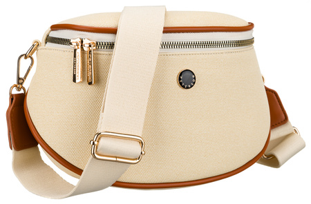 Saszetka-Nerka PU PTN MIS-07 Ecru-Brown