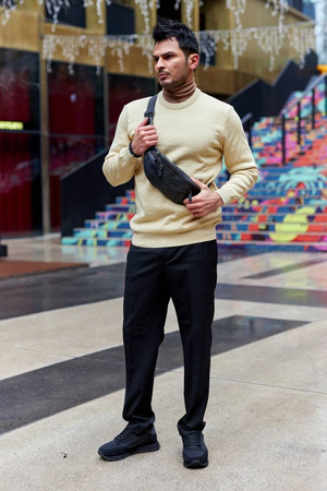 Nerka męska skórzana PETERSON PTN 2507-HP Navy