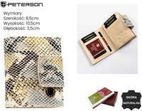 Portfel damski ze skóry naturalnej PETERSON PTN 42329-SFL Beige