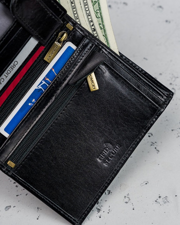 Portfel męski skórzany N575-RVT Black